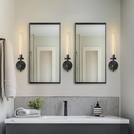 Modern glass tube wall lamp