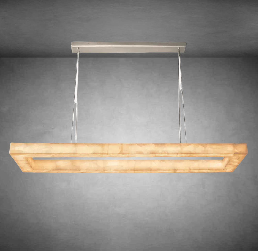 Rivaga Rectangular Calcite Chandelier 54"72''