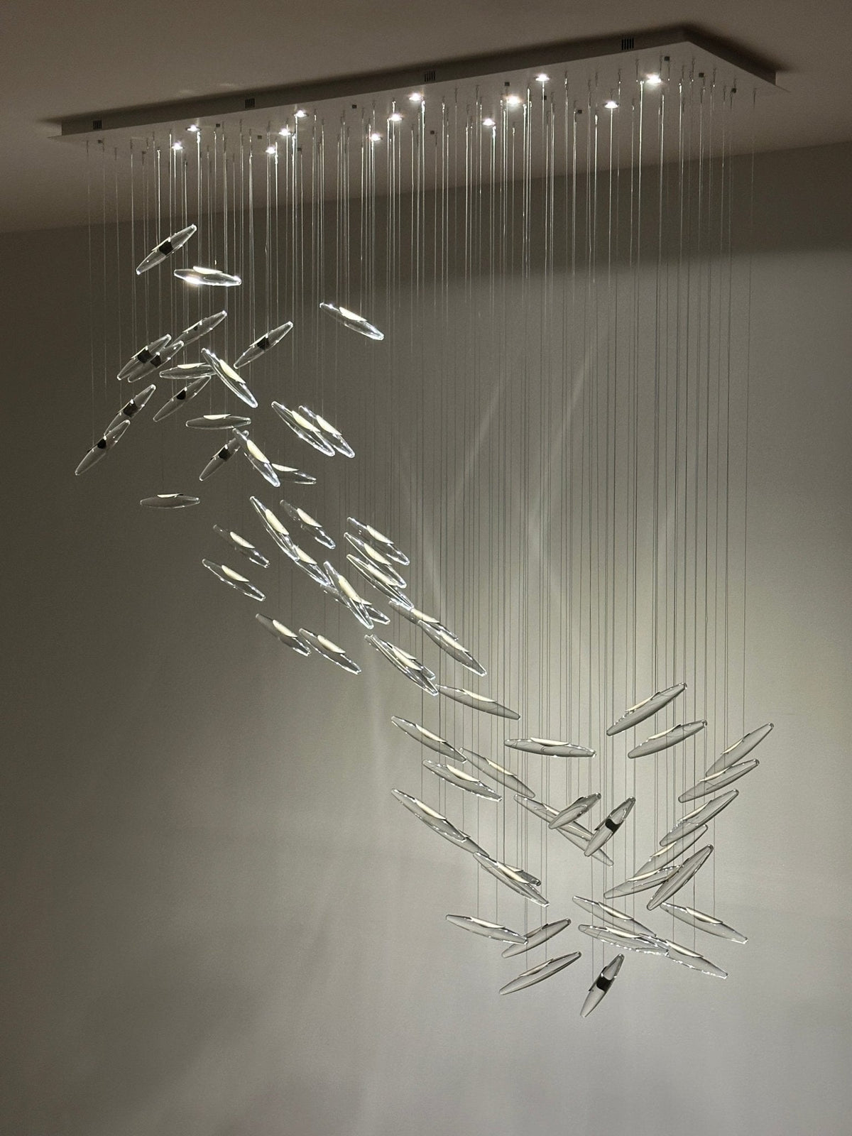 Moonlight Whispers Crystal Spiral Chandelier