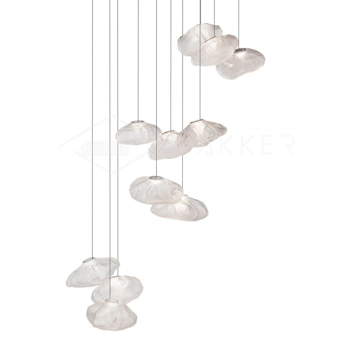 Blown Glass Mesh Pendant Light