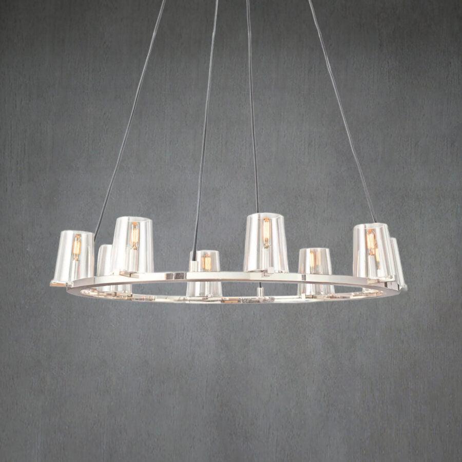 Paricia Clear Glass Round Chandelier 36" 48" 60"
