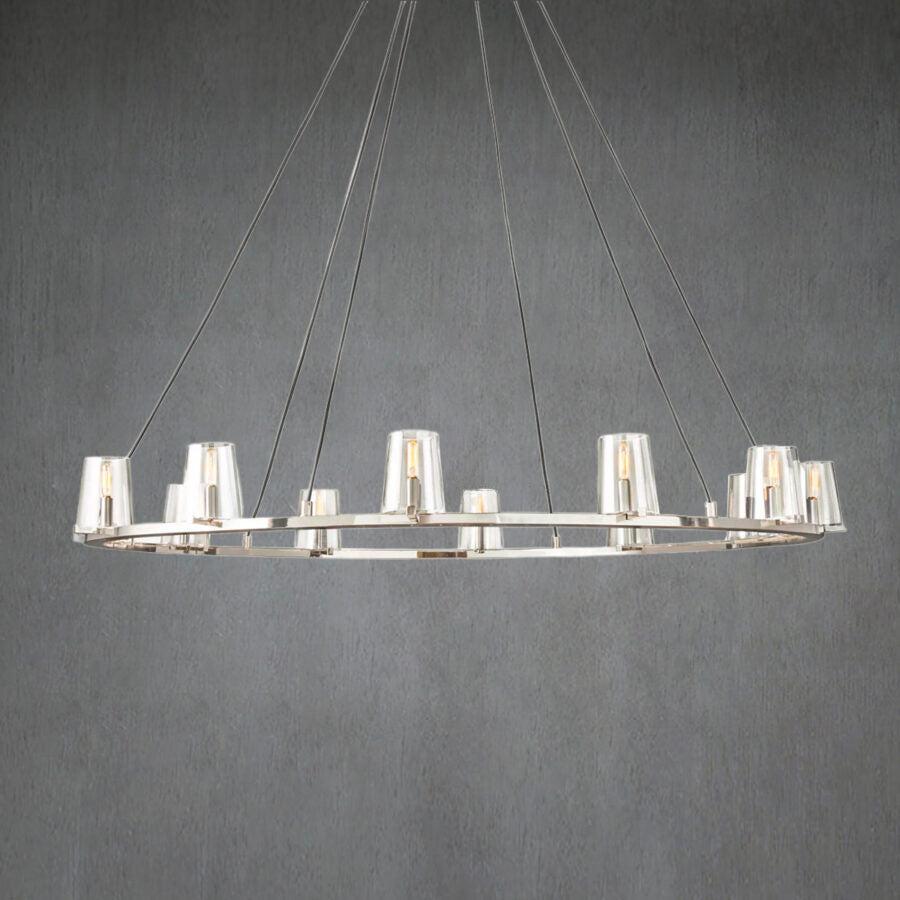 Paricia Clear Glass Round Chandelier 36" 48" 60"