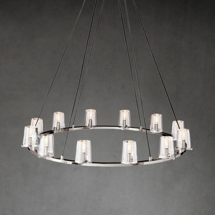 Paricia Clear Glass Round Chandelier 36" 48" 60"