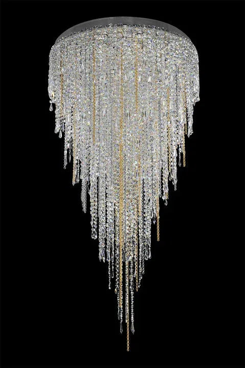 Modern Light Luxury Crystal Tassel Chandelier for Staircase / living Room