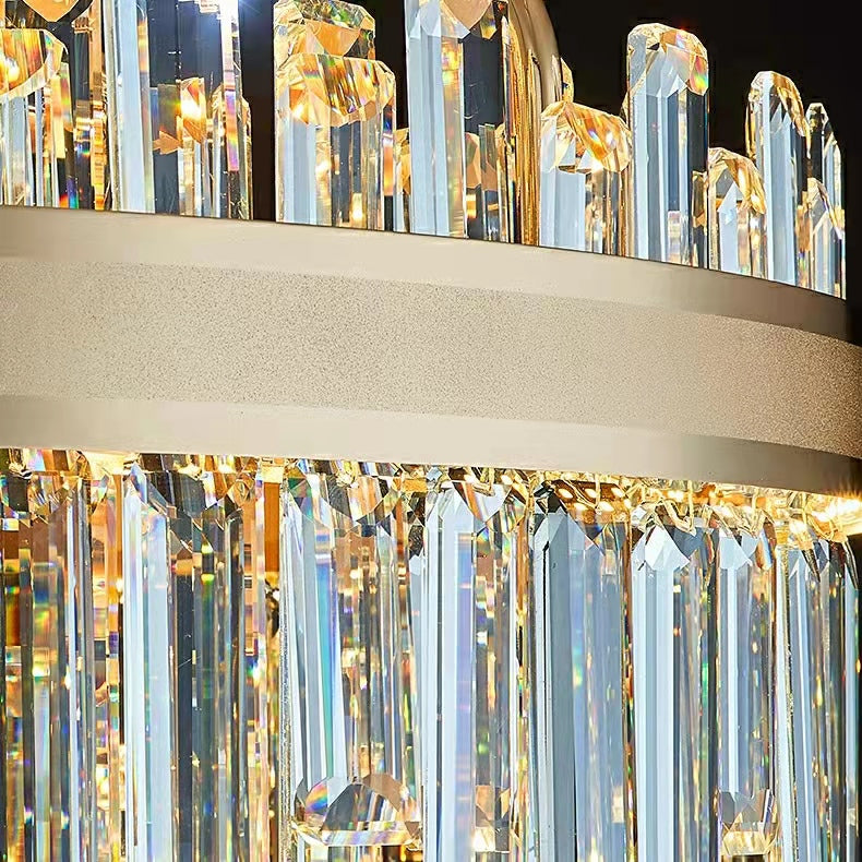 Modern Round / rectangular Crystal Chandelier Collection for Living Room / hallway / dining / bedroom