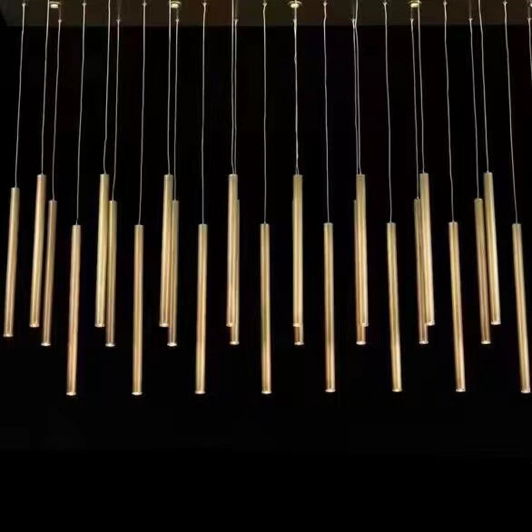 Gold Minimalism Pendant Chandelier for Dining Room