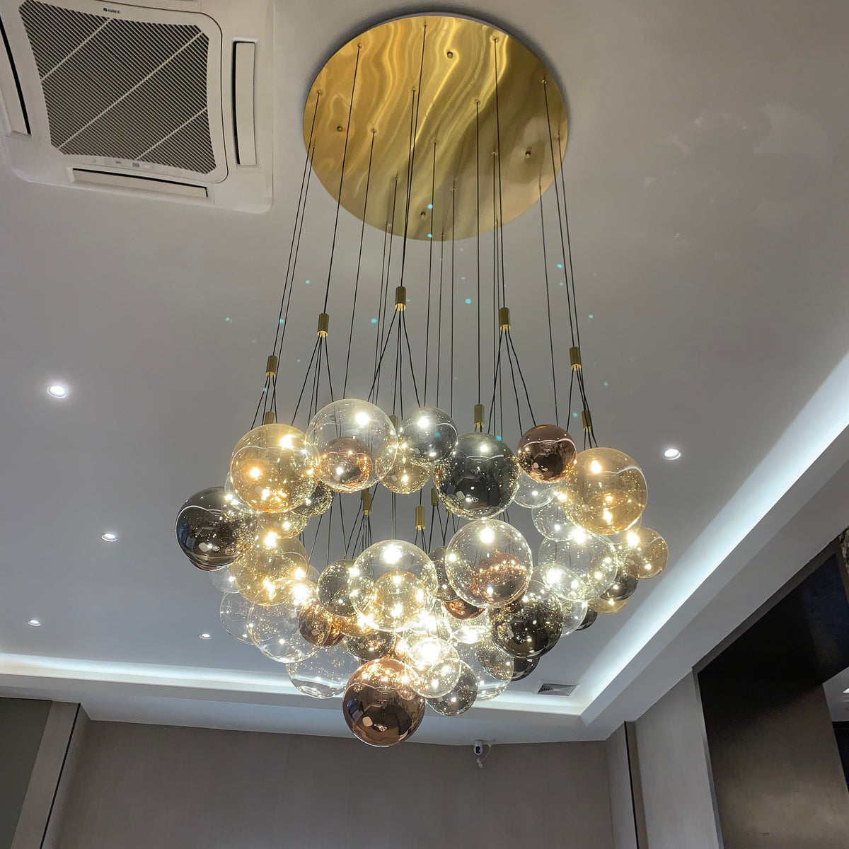 Italian Creative Glass Bubble Ball Chandelier for Living / dining Room / kitchen Island