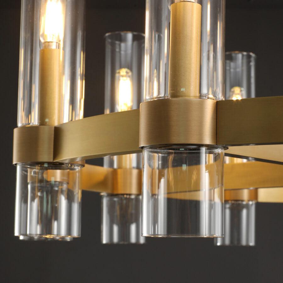Lavelle Round Glass Chandelier 36"