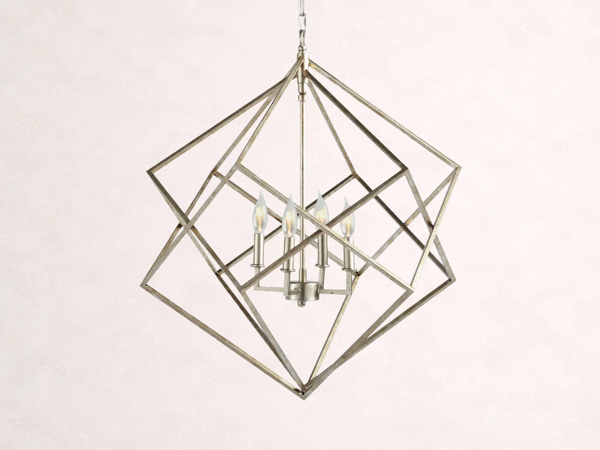 Geode 30-InchChandelier in Silver
