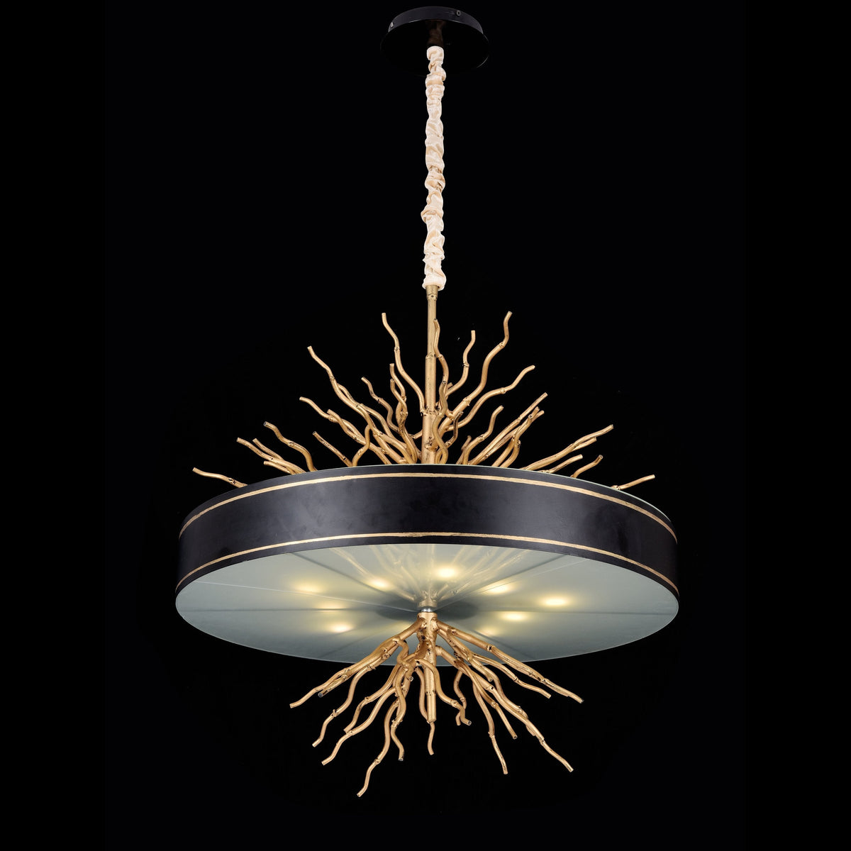 Organic Drum Branch Pendant Light