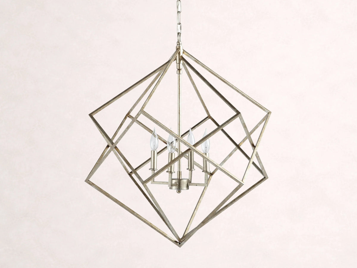 Geode 30-InchChandelier in Silver
