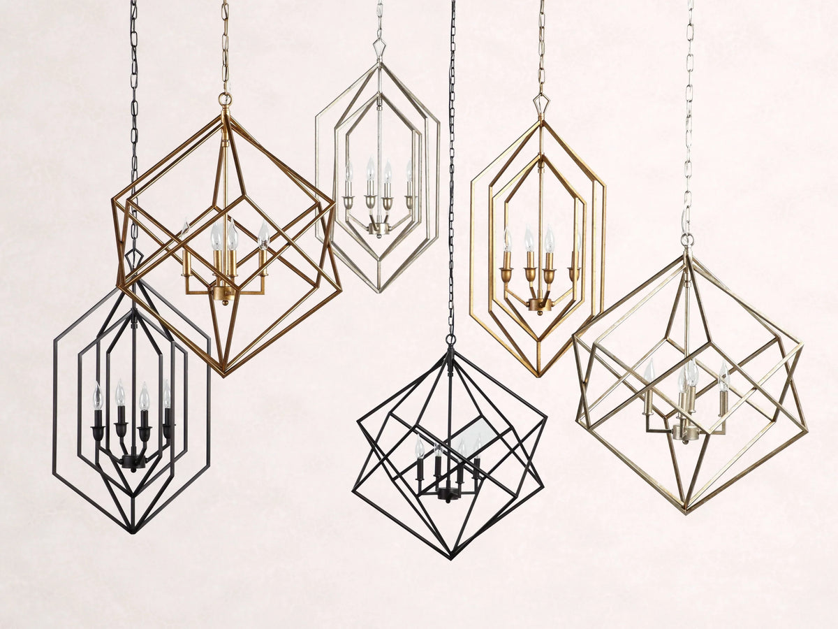 Geode 30-InchChandelier in Silver