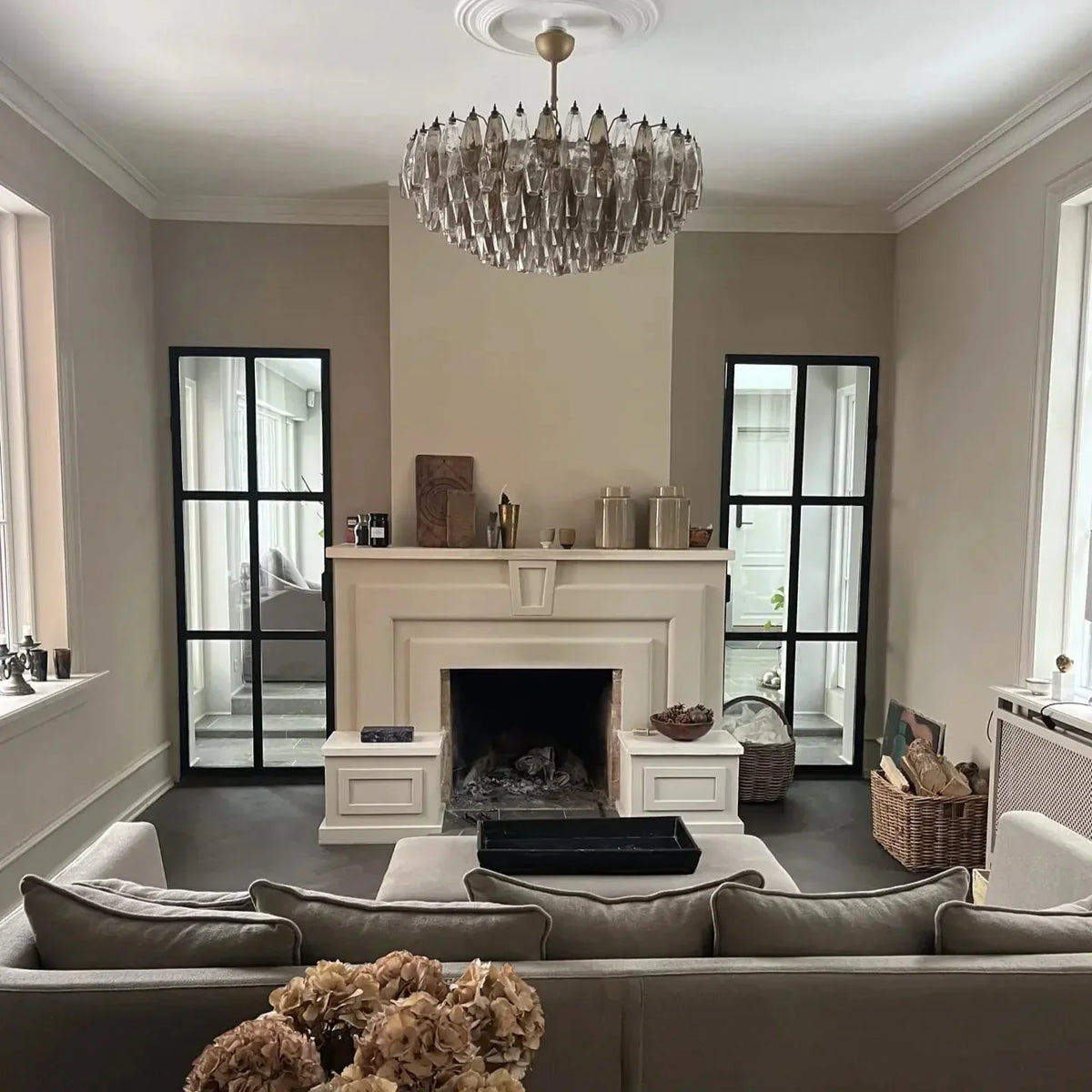 Murano Chandelier – Poliedri – 185 Glass – Iridescent
