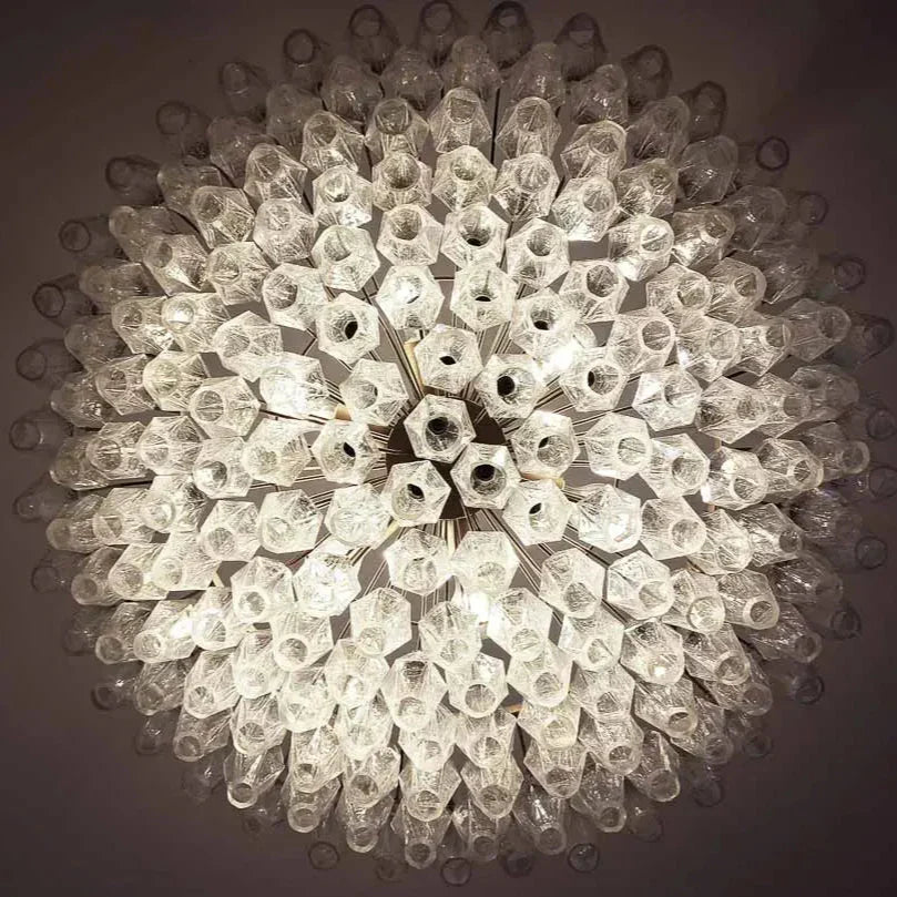 Murano Chandelier – Poliedri – 185 Glass – Iridescent