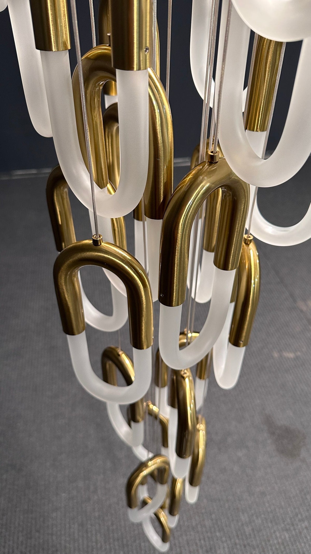 Orlisse Gold Glass Loop Cluster Chandelier