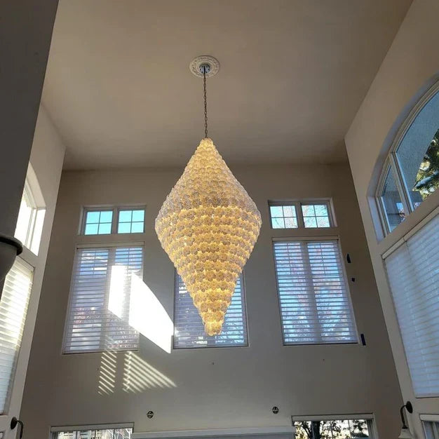 Modern Creative Extra Large Flower Glass Chandelier for Staircase / foyer / villa