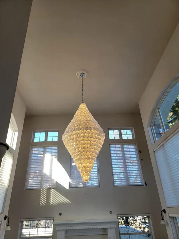 Modern Creative Extra Large Flower Glass Chandelier for Staircase / foyer / villa
