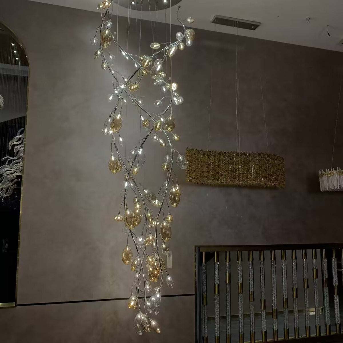 Creative Design Firefly Tree Chandelier for Staircase / foyer / villa / hotel / restaurant
