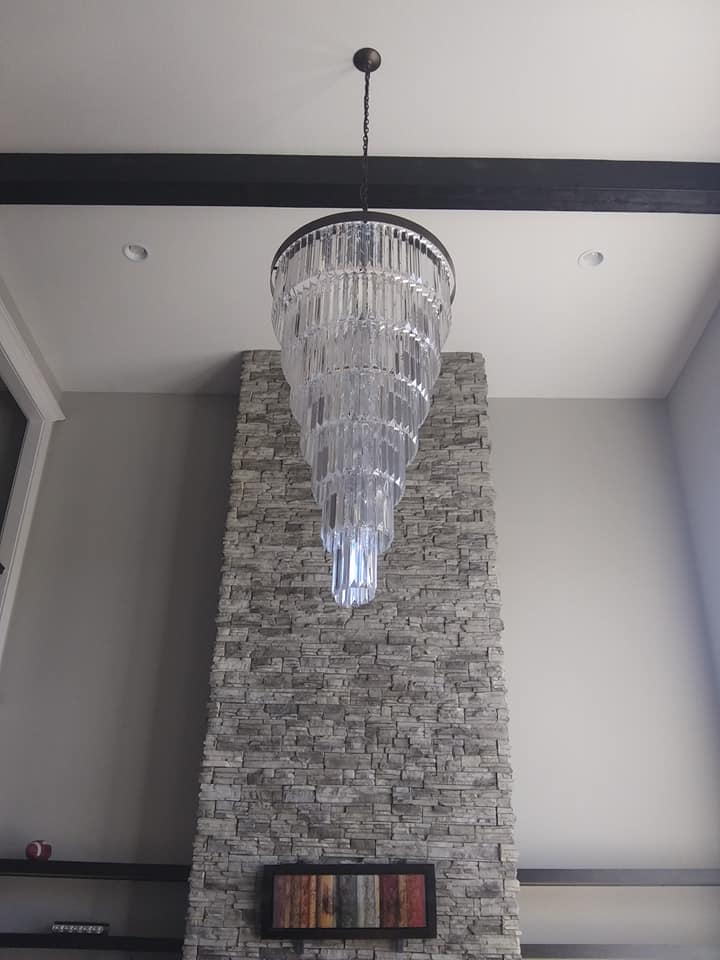 Extra Large Round 7-Tier Luxury Crystal Chandelier with Black, Coffee, Gold, Chrome Finish and Quality