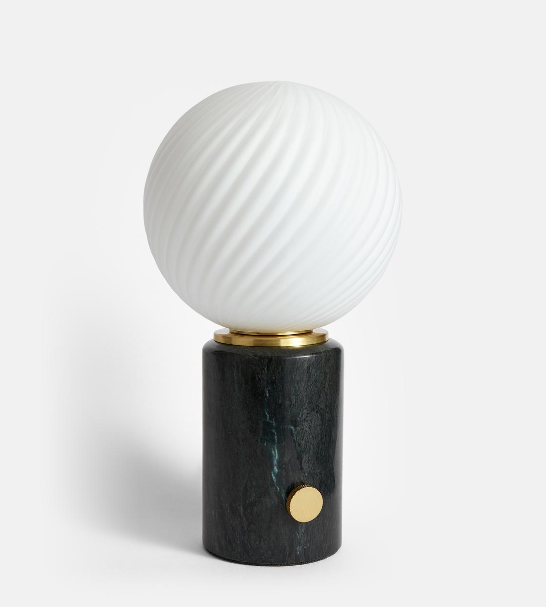 Green Glass Globe Table Lamp - Erhaus product image 2