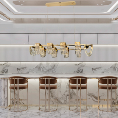 Luxury Newly Crystal Chandelier in Champagne Gold Finish with Round Tiered Design and K9 Crystal