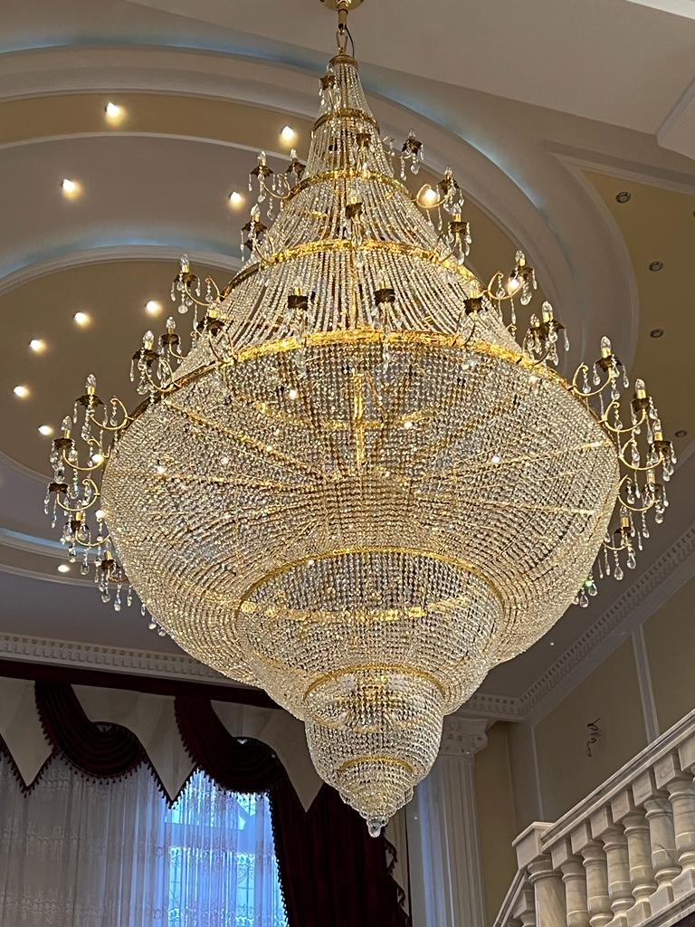 Luxury Multi-Tiered Crystal Chandelier for Hotel / restaurant / staircase / foyer