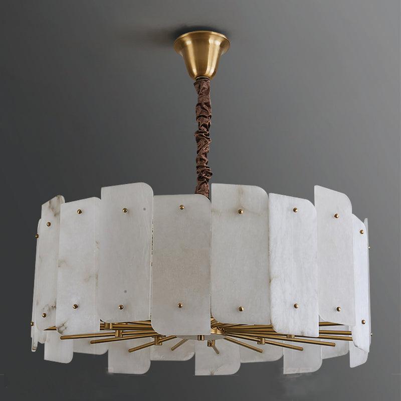 Alabaster Lorry Round Chandelier 20-Inch31"