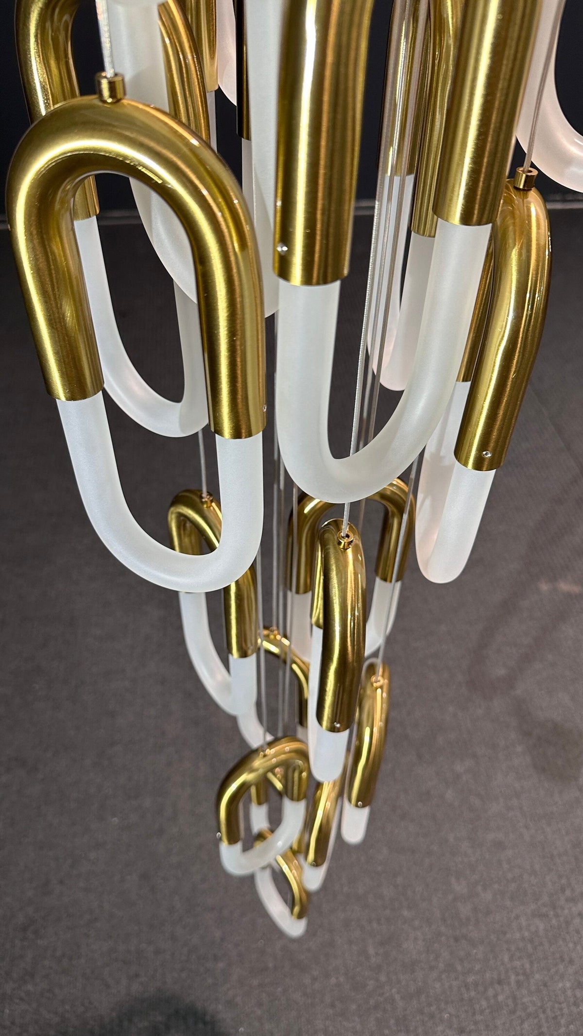 Orlisse Gold Glass Loop Cluster Chandelier