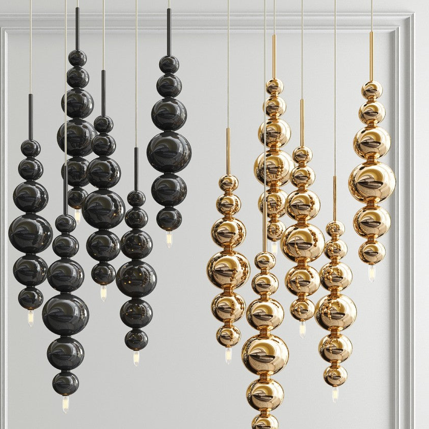 Modern Creative Black / gold Cluster Glass Pendant Lamp
