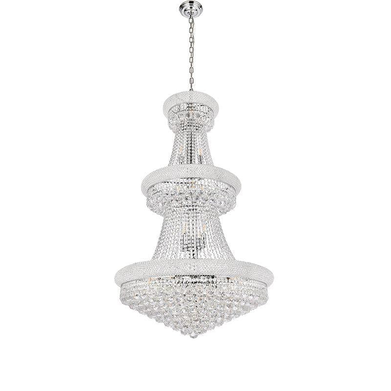 Luxury French Empire Chandelier for Villa Hall Ceiling Three-Layers Crystal Light for Hotel Lobby
