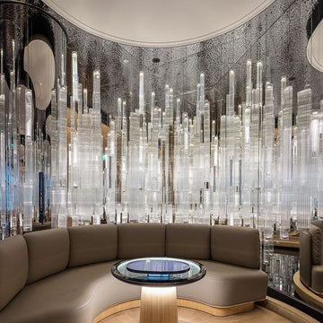 Modern Stick Clear Glass Divider for Living Room / hotel / restaurant