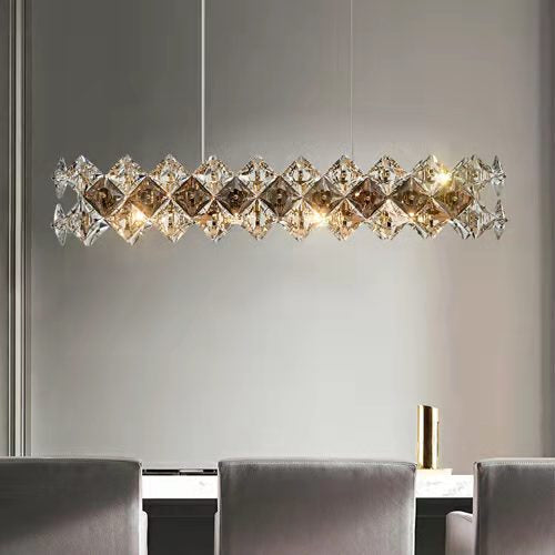 Prismatic Crystal Chandelier for Living Room Dining Room Ceiling Light