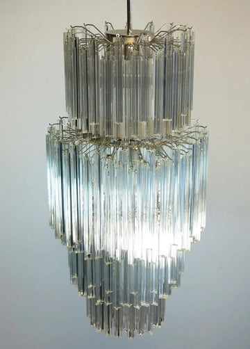 Murano Glass Chandelier – 242 Prisms – Transparent