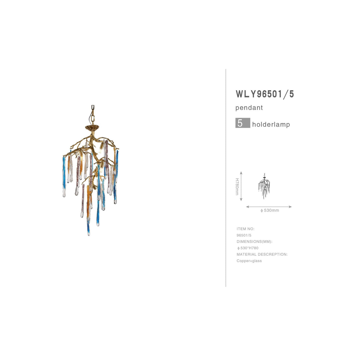 Willow Branching Crystal Chandelier in Natural Brass