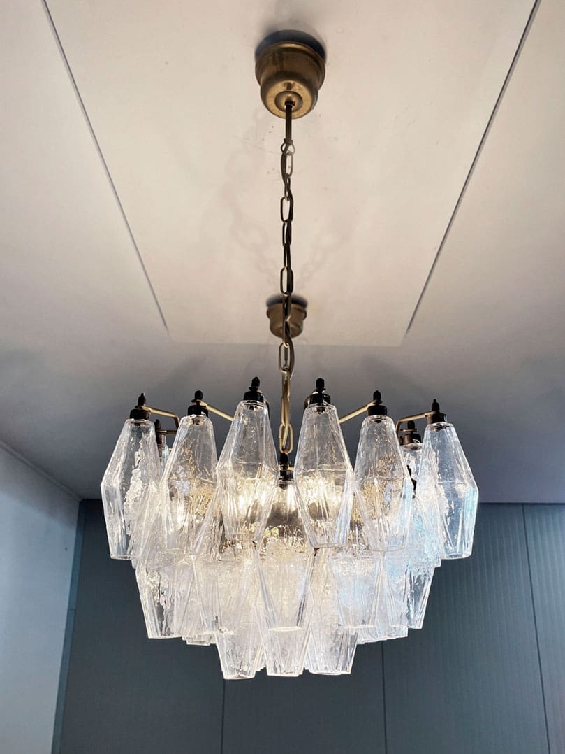 Murano Chandelier – Poliedri – 138 Glass