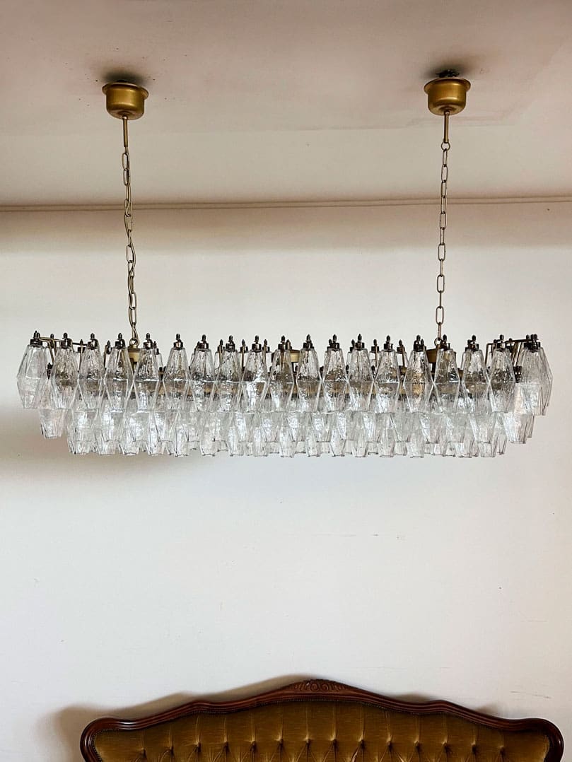 Murano Chandelier – Poliedri – 138 Glass