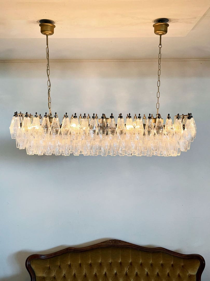 Murano Chandelier – Poliedri – 138 Glass
