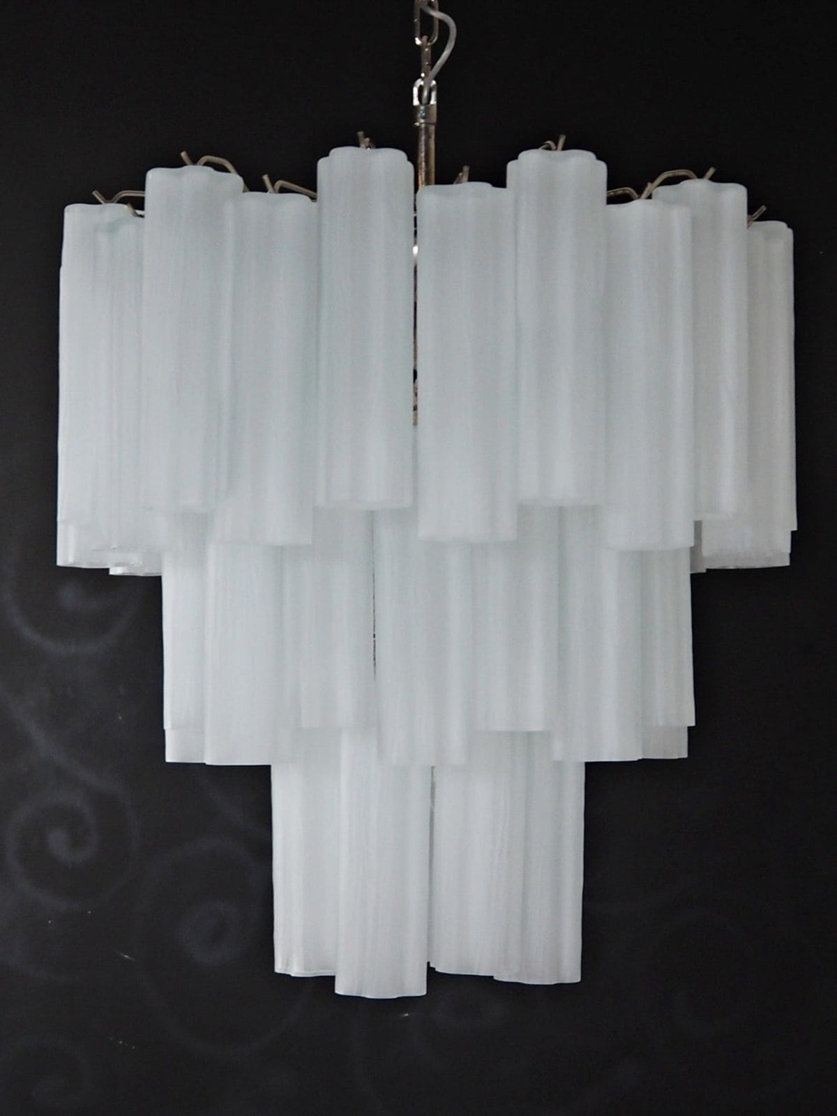 Murano Glass Chandelier – 48 Tubes – Matte White