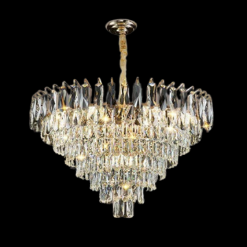 Modern Light Luxury Tiered Crystal Pendant Chandelier for Living / dining Room / bedroom