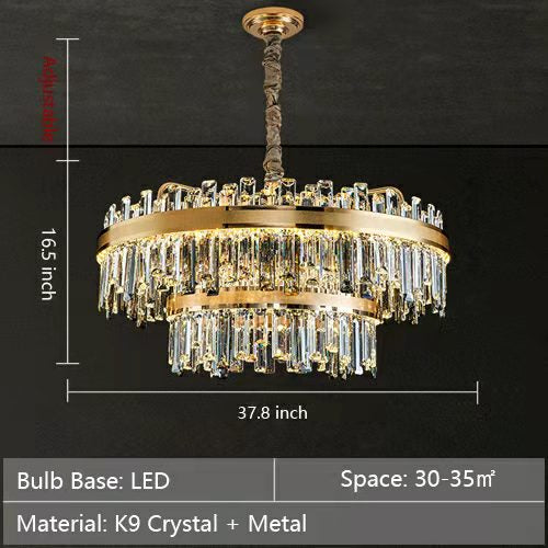 Modern Round / rectangular Crystal Chandelier Collection for Living Room / hallway / dining / bedroom