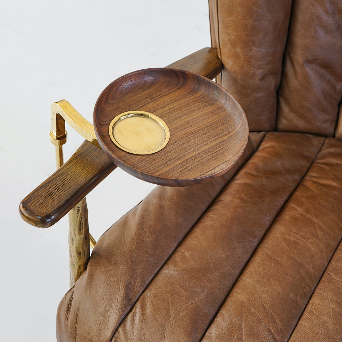 Vintage Forged Leather Armchair Cigar Chair