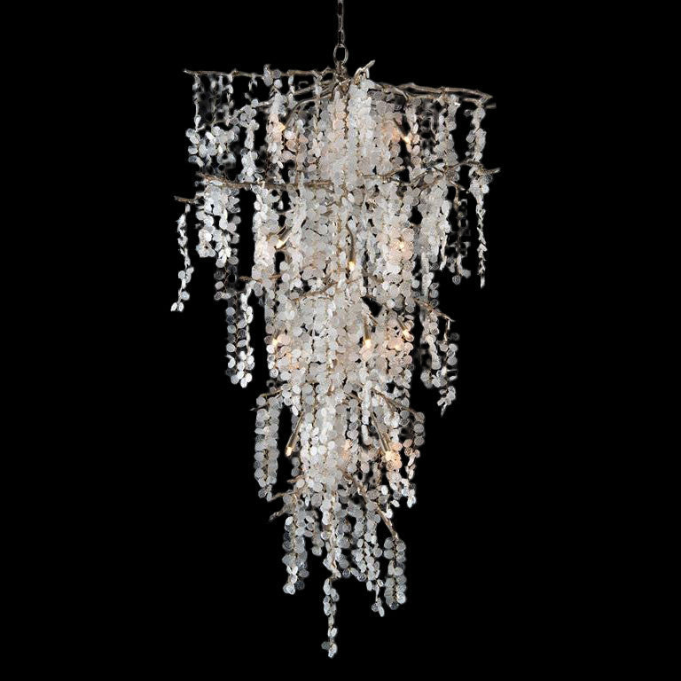 Shiro Branch Dramatic Glass Cluster Chandelier 56-Inchh