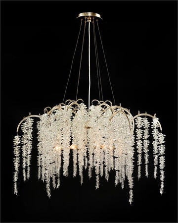 Cascading Crystal Branch Six-Light Chandelier