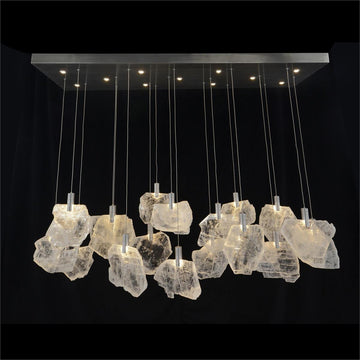 Selenite Pane Horizontal Chandelier 57-Inchw