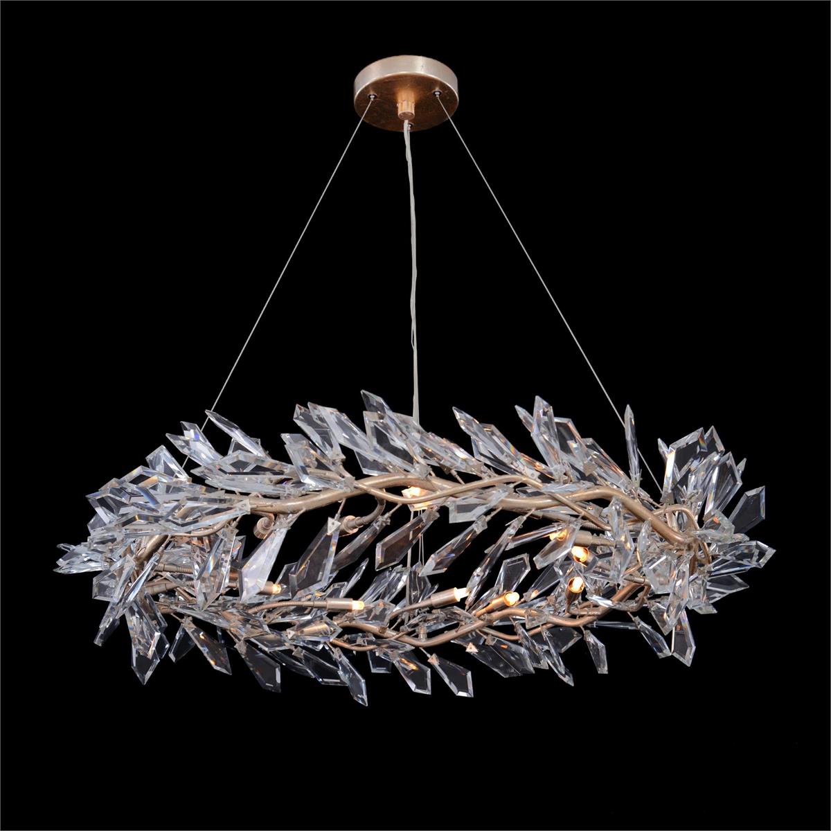 Kotta Twelve-Light Cut-Crystal Pendant Chandelier Ajc-9281