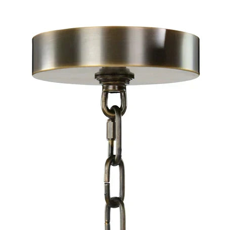 Churippu Branch Magnolia & Tulip Glass Bronze Vertical Twenty-One Light Chandelier