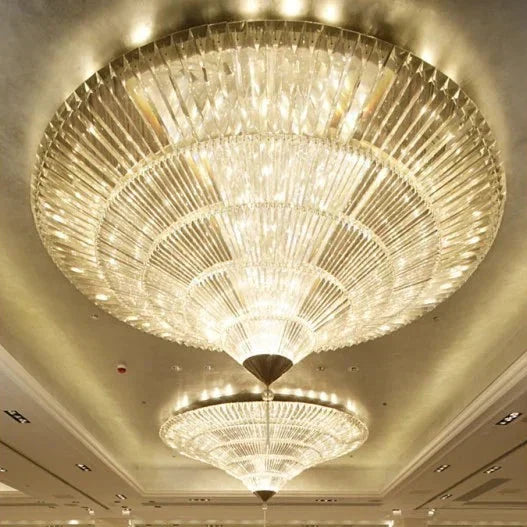 Modern Luxury Exquisite Flush Mount Crystal Chandelier for Low-Ceiling Space