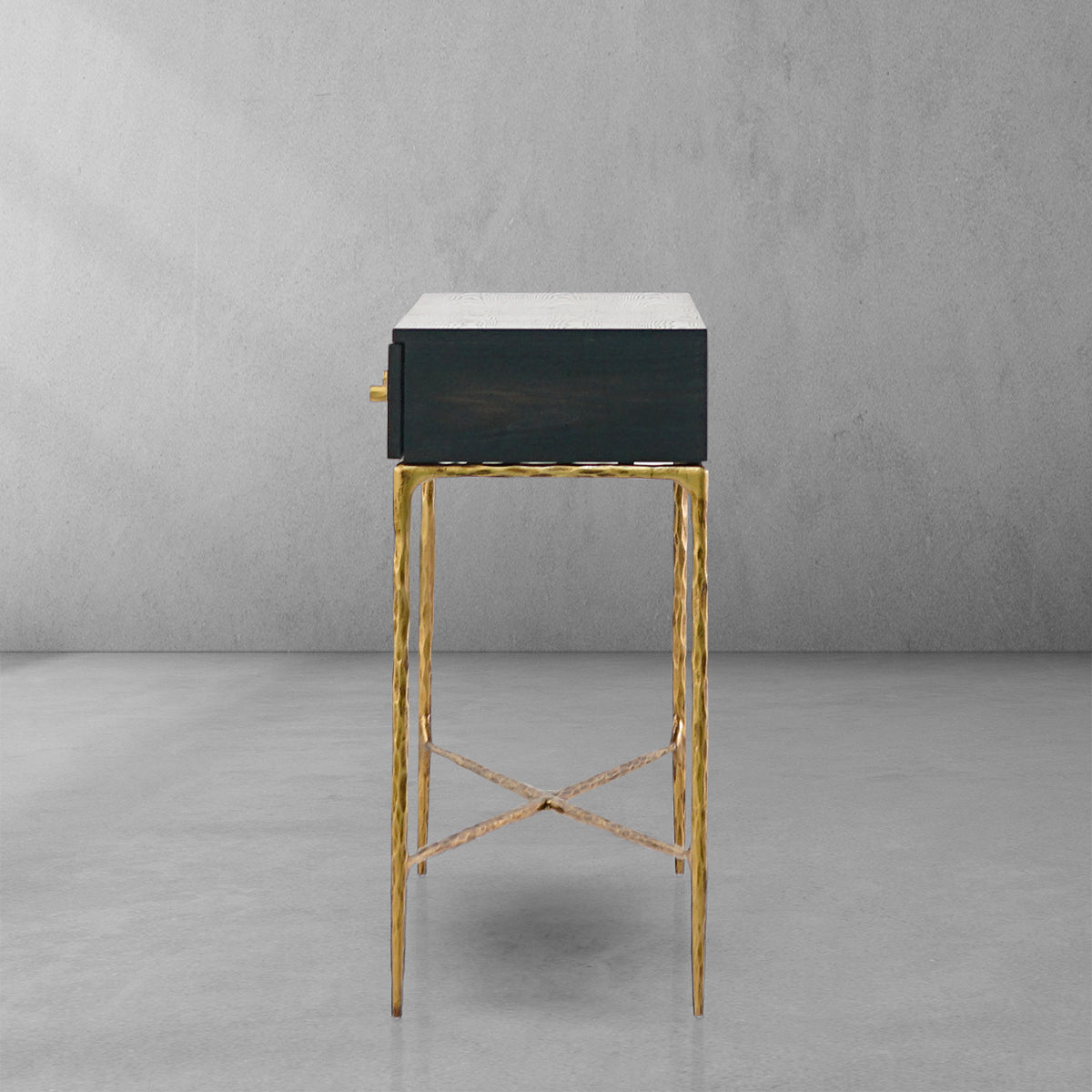 Vintage Forged 3 Drawer Desk