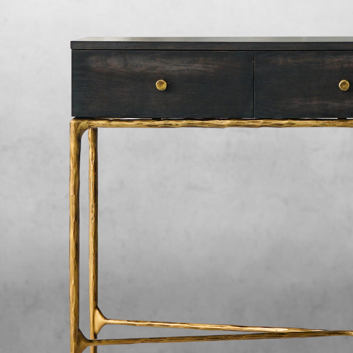 Vintage Forged 3 Drawer Desk
