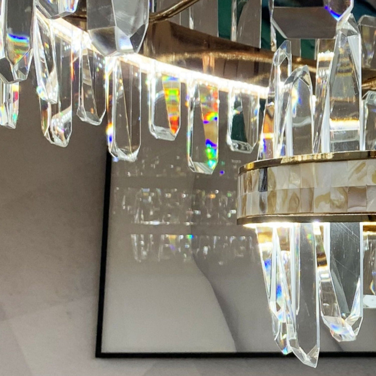 Affordable Round K9 Crystal Chandelier Lighting for Living Room Modern Rectangle Pendant Lamp for Dining Table